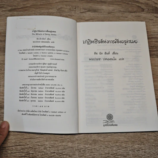 ปาฏิหาริย์แห่งการตื่นอยู่เสมอ The Miracle of Being Awake - ติช นัท ฮันห์ รูปที่ 6