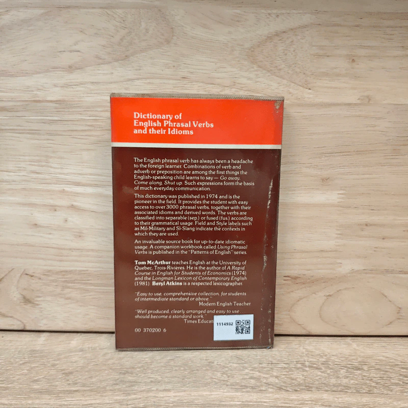 Dictionary of English Phrasal Verbs and their Idioms - Tom McArthur, Beryl Atkins รูปที่ 5