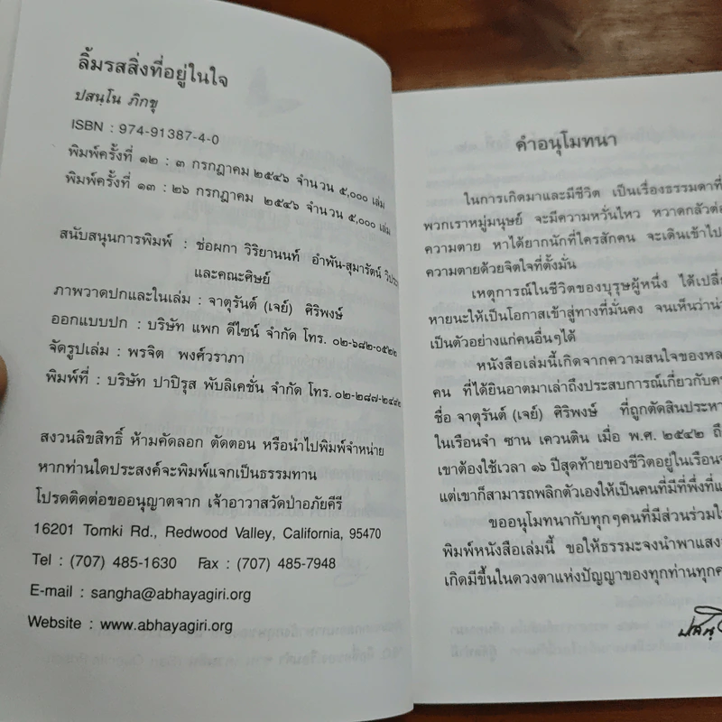 ลิ้มรสสิ่งที่อยู่ในใจ - ปสนโน ภิกขุ รูปที่ 6