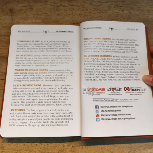 Little Book of Leadership - Jeffrey Gitomer รูปที่ 10