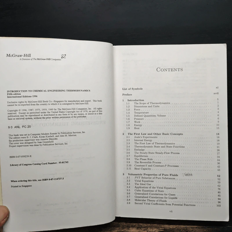 Introduction to Chemical Engineering Thermodynamics - J.M. Smith, H.C. Van Ness รูปที่ 7