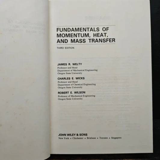 Fundamentals of Momentum, Heat, and Mass Transfer - James R.Welty รูปที่ 6