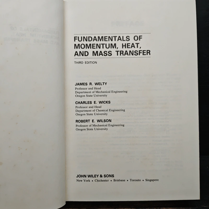 Fundamentals of Momentum, Heat, and Mass Transfer - James R.Welty รูปที่ 6
