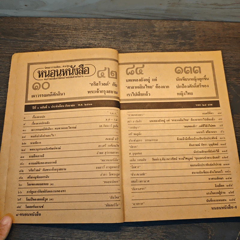หนอนหนังสือ ปีที่ 1 ฉบับที่ 6 ก.ย.2531 รูปที่ 6