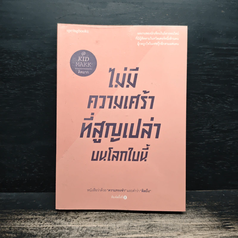ไม่มีความเศร้าที่สูญเปล่าบนโลกใบนี้ - คิดมาก รูปที่ 1