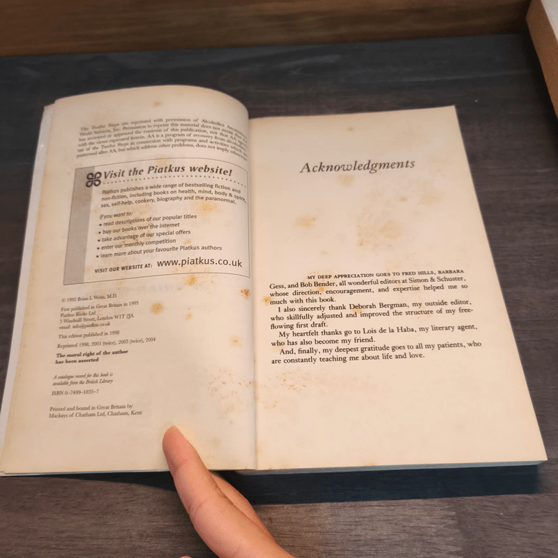 Through Time Into Healing - DR Brian Weiss รูปที่ 7