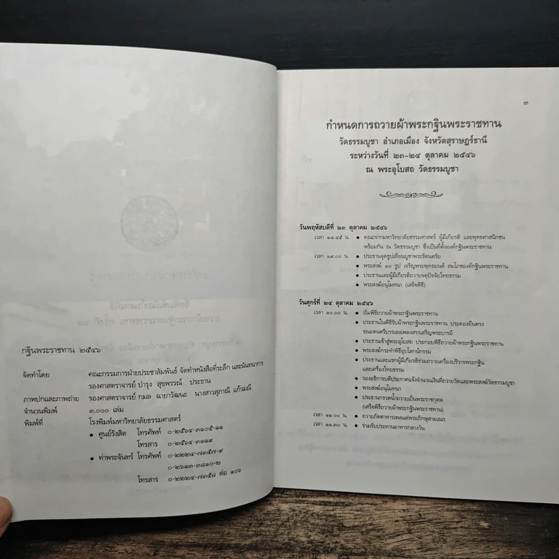 กฐินพระราชทาน มหาวิทยาลัยธรรมศาสตร์ 2546 รูปที่ 6