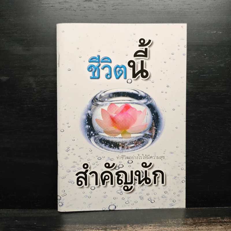 ชีวิตนี้สำคัญนัก ทำชีวิตอย่างไรให้มีความสุข รูปที่ 1