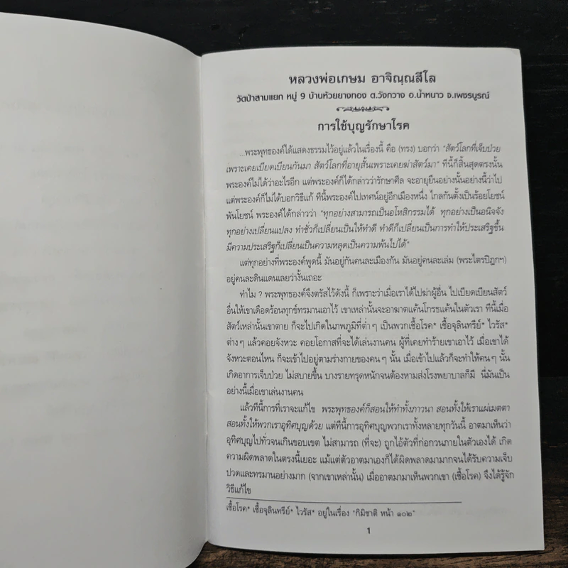 การใช้บุญรักษาโรค - หลวงพ่อเกษม อาจิณณสีโล รูปที่ 6