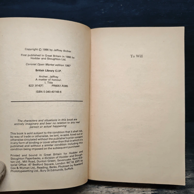 A Matter of Honour - Jeffrey Archer รูปที่ 7
