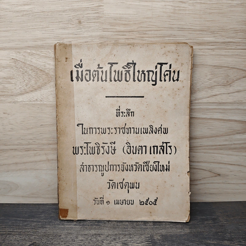เมื่อต้นโพธิ์ใหญ่โค่น รูปที่ 1