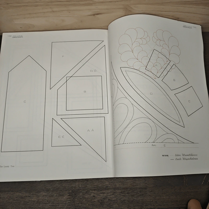 easy quilt & patchwork Step by Step ของการเย็บต่อผ้าให้เป็นลวดลาย รูปที่ 13