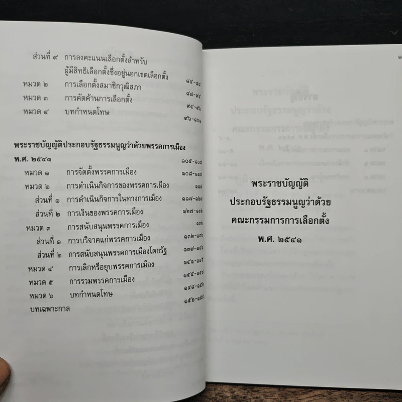 พระราชบัญญัติประกอบรัฐธรรมนูญ ว่าด้วย -คณะกรรมการการเลือกตั้ง พ.ศ.2541 -การเลือกตั้งสมาชิกสภาผู้แทนราษฎร และสมาชิกวุฒิสภา พ.ศ.2541 -พรรคการเมือง พ.ศ.2541 รูปที่ 8