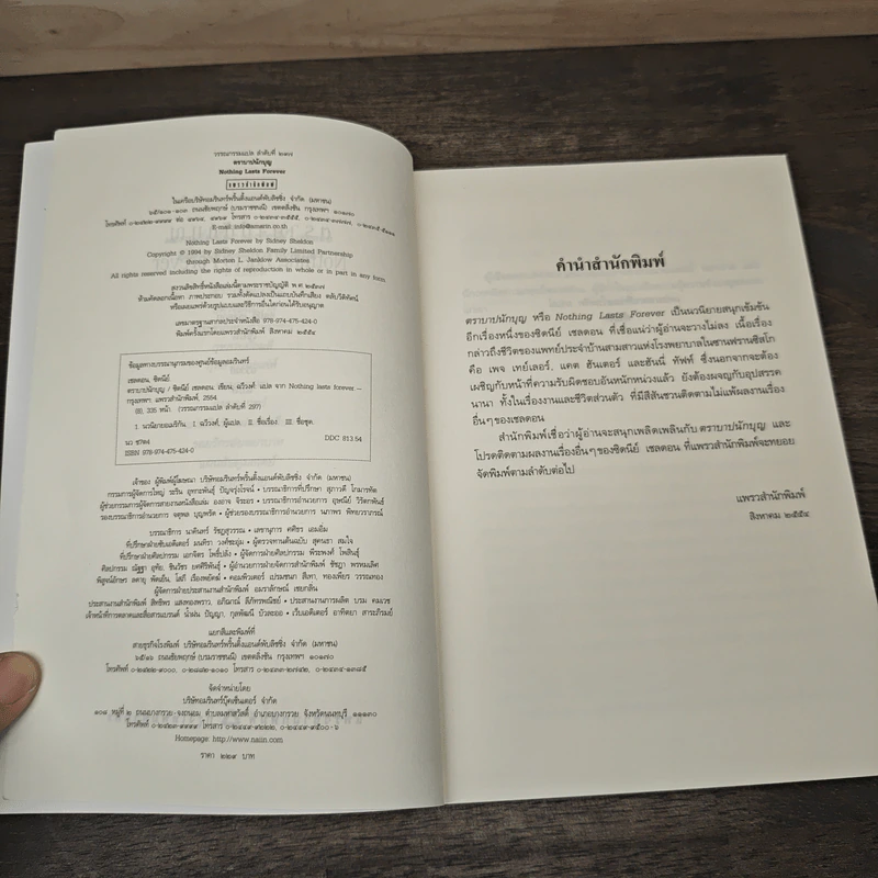 ตราบาปนักบุญ Nothing Last Forever - ซิดนีย์ เชลดอน (Sidney Sheldon), ฉวีวงศ์ รูปที่ 6