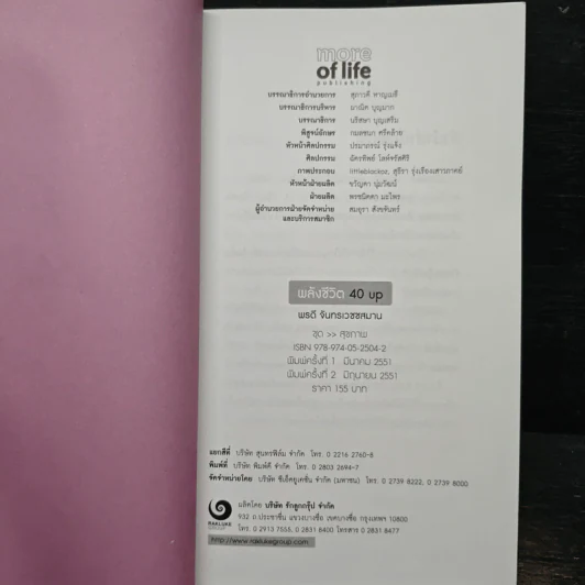 พลังชีวิต 40 Up คู่มือเพิ่มพลังกาย-ใจ - พรดี จันทรเวชชสมาน รูปที่ 6