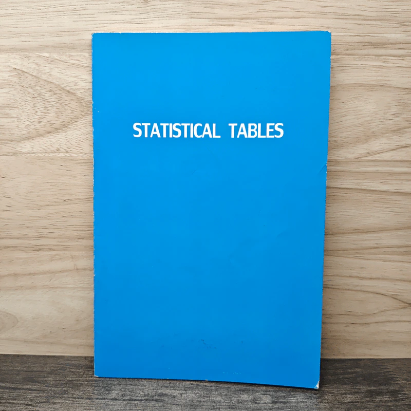 Statistical Tables รูปที่ 1