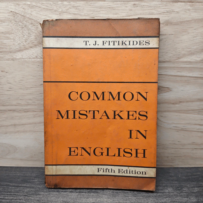 Common Mistakes in English Fifth Edition - T.J.Fitikides รูปที่ 1