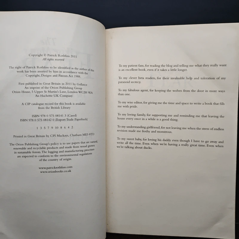 The Wise Man's Fear - Patrick Rothfuss รูปที่ 6