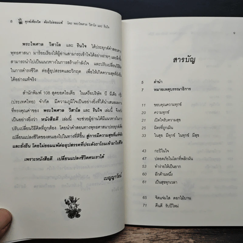ทุกข์เพียงใดต้องไม่ยอมแพ้ - พระไพศาล วิสาโล และรินใจ รูปที่ 7