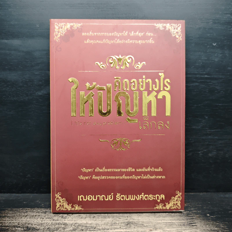 คิดอย่างไรให้ปัญหาเล็กลง - เฌอมาณย์ รัตนพงศ์ตระกูล รูปที่ 1