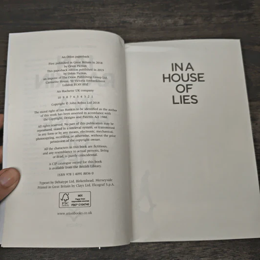 In a House of Lies - Ian Rankin รูปที่ 6