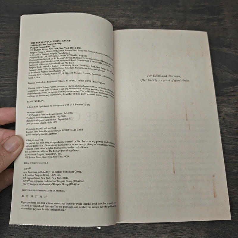 Running Blind - Lee Child รูปที่ 6