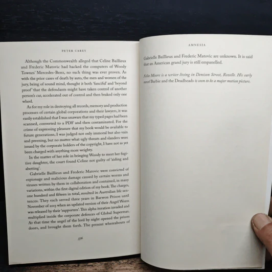 Amnesia - Peter Carey รูปที่ 8