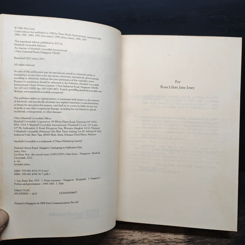 Lee Kuan Yew: The Crucial Years (1959-1970) - Alex Josey รูปที่ 6