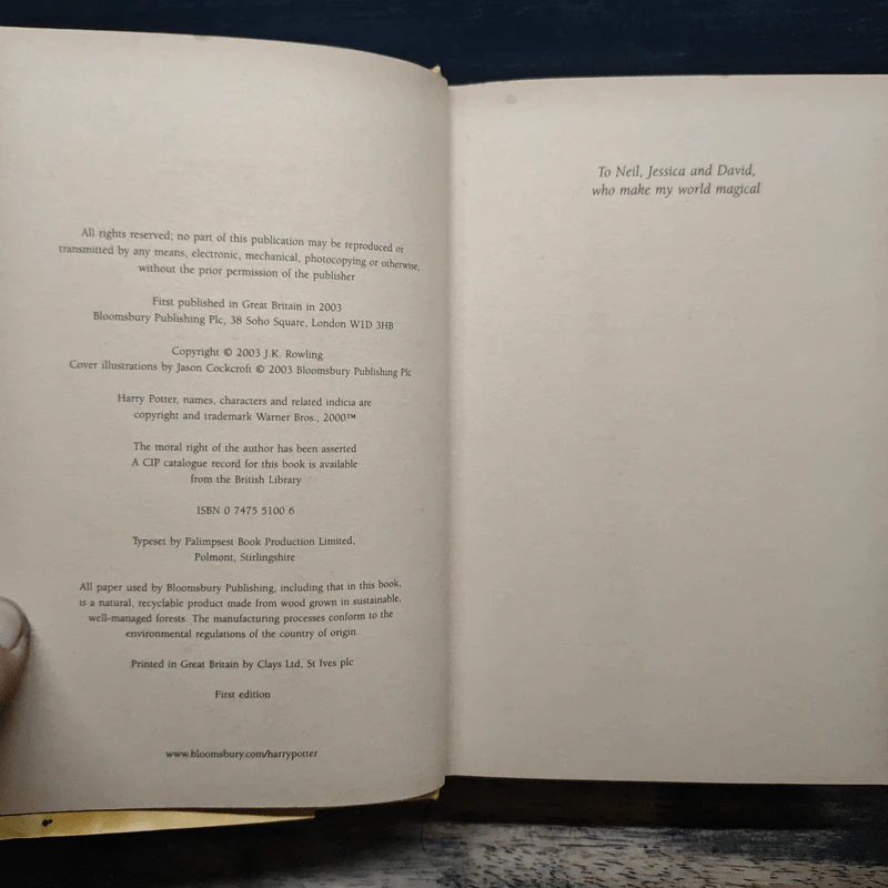 Harry Potter and the Order of the Phoenix - J.K.Rowling รูปที่ 6