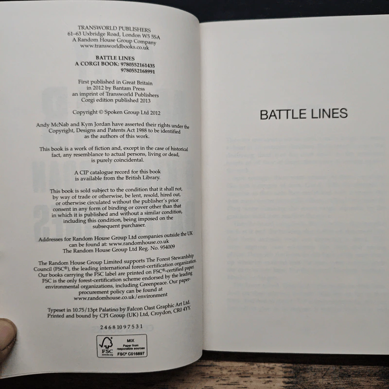 Battle Lines - Andy McNab, Kym Jordan รูปที่ 6
