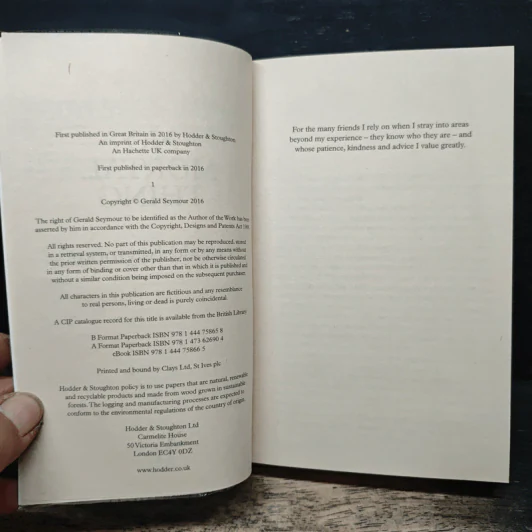 No Mortal Thing - Gerald Seymour รูปที่ 6
