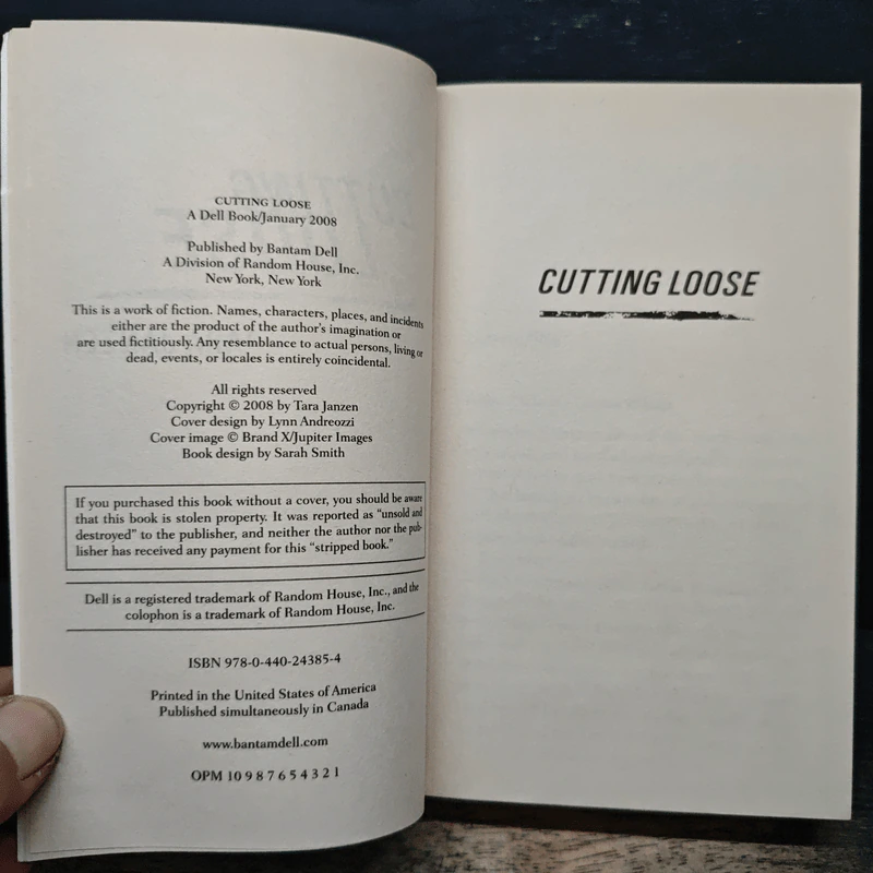 Cutting Loose - Tara Janzen รูปที่ 6