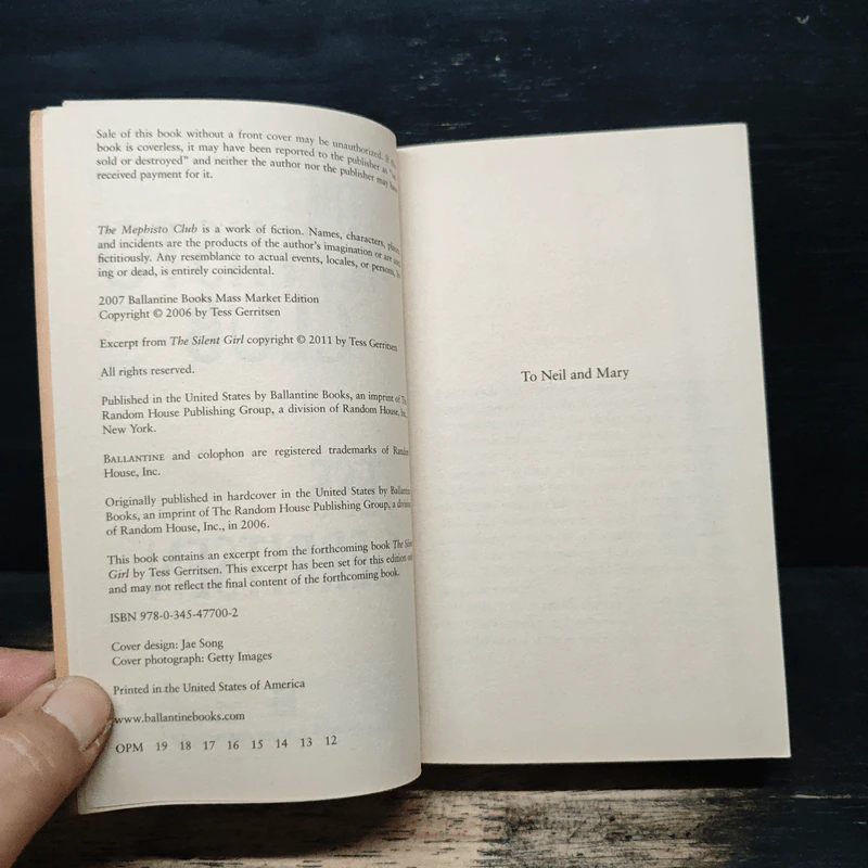 The Mephisto Club - Tess Gerritsen รูปที่ 6