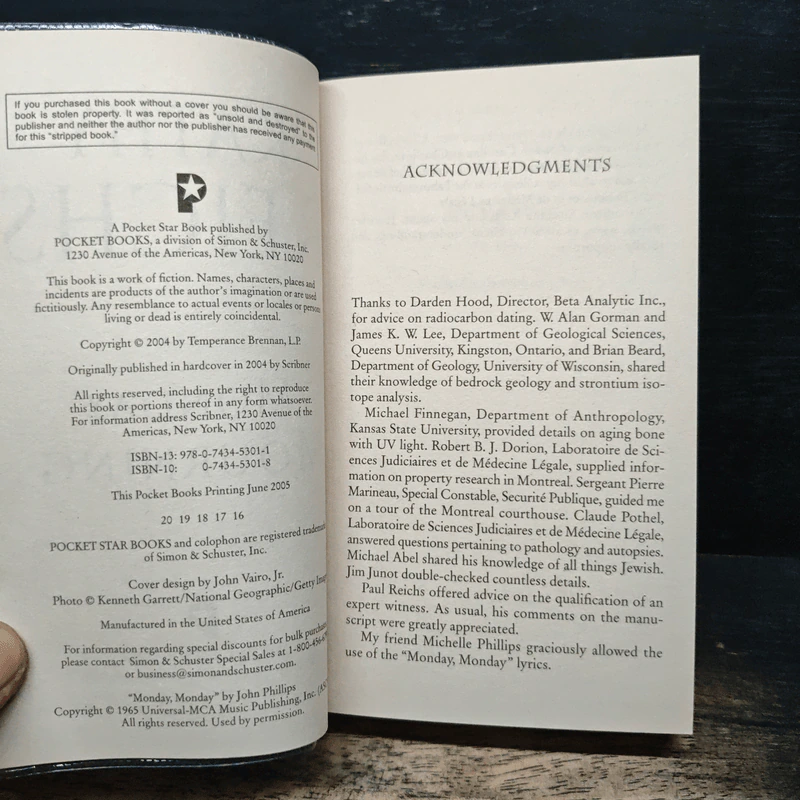 Monday Mourning - Kathy Reichs รูปที่ 6