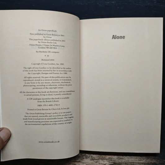 Alone - Lisa Gardner รูปที่ 6