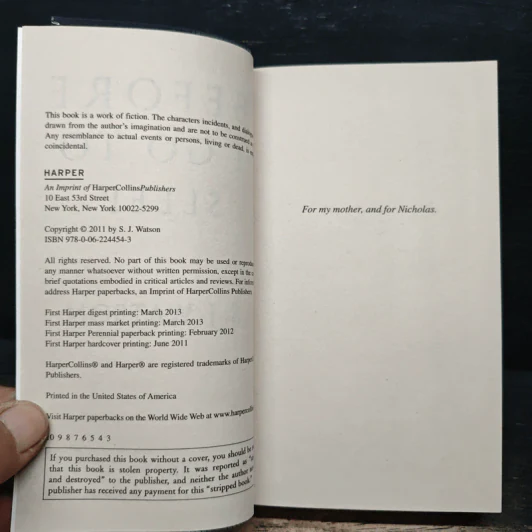 Before I Go to Sleep - SJ Watson รูปที่ 6