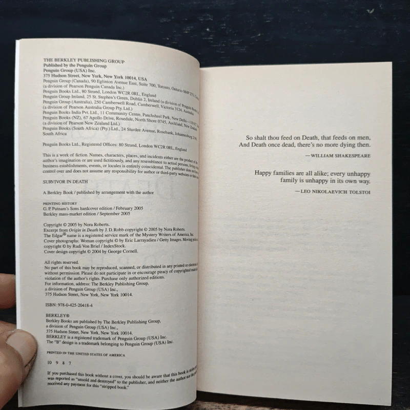 Survivor in Death - J.D. Robb รูปที่ 6