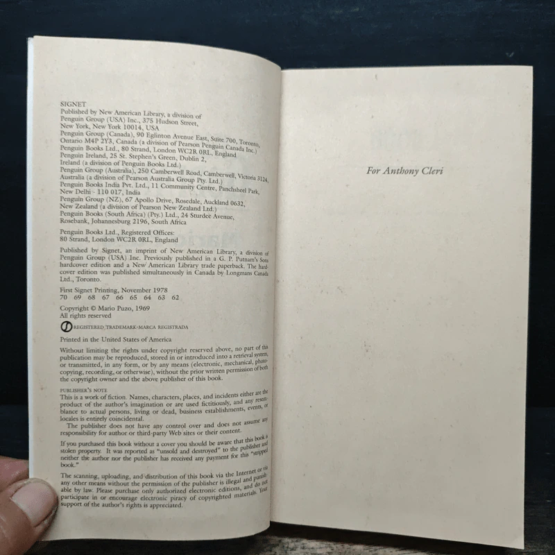 The Godfather - Mario Puzo รูปที่ 6