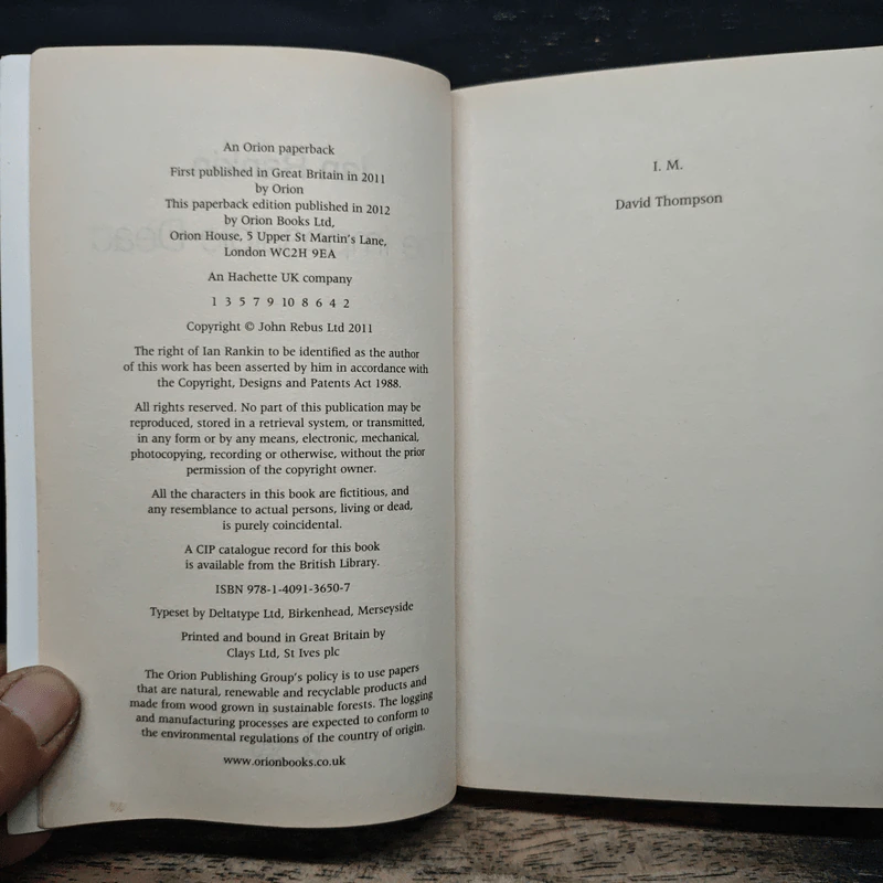 THE IMPOSSIBLE DEAD - Ian Rankin รูปที่ 6