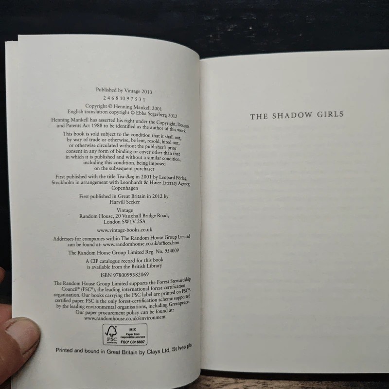 The Shadow Girls - Henning Mankell รูปที่ 6