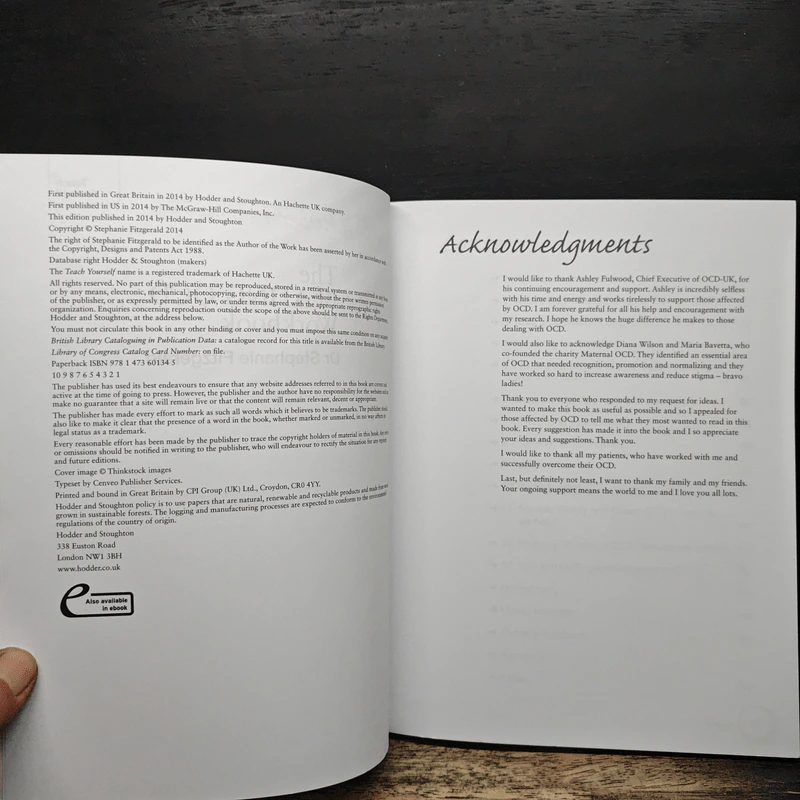 The Beating OCD Workbook - Dr. Stephanie Fitzgerald รูปที่ 6