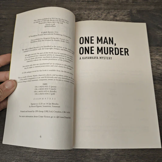 One Man, One Murder - Jakob Arjouni รูปที่ 6