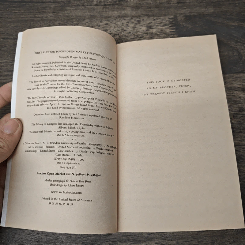 Tuesdays with Morrie - Mitch Albom รูปที่ 6