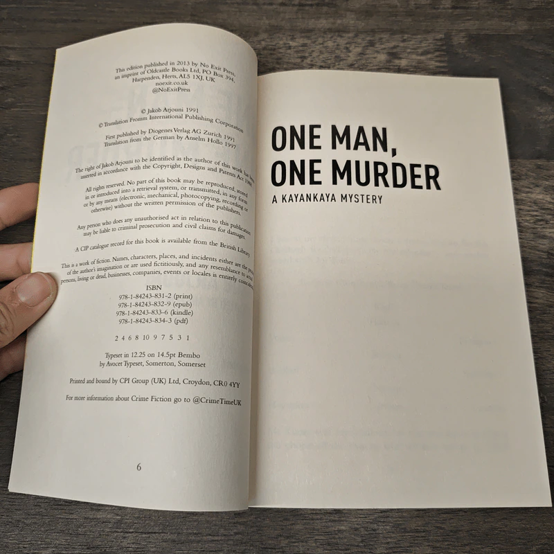 One Man, One Murder - Jakob Arjouni รูปที่ 6