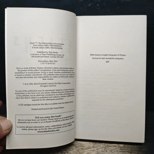 Alien 3 The Official Movie Novelization รูปที่ 6