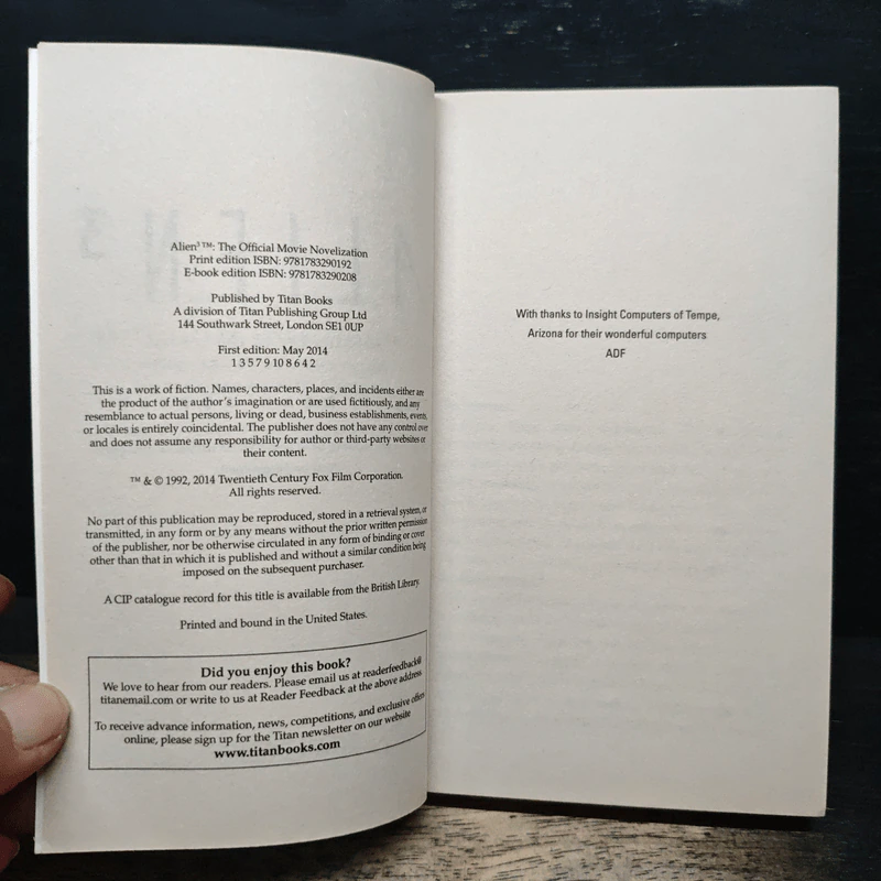 Alien 3 The Official Movie Novelization รูปที่ 6