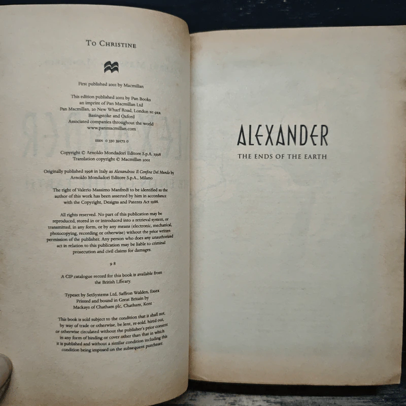Alexander: The Ends Of The Earth - Valerio Massimo Manfredi รูปที่ 6