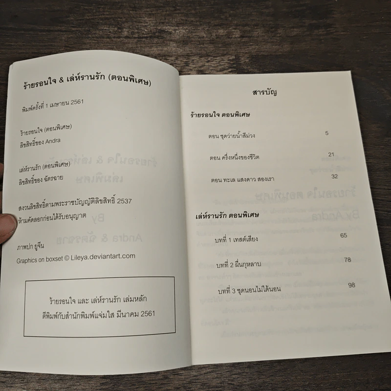เล่ห์รานรัก & ร้ายรอนใจ (เล่มพิเศษ) - ฉัตรฉาย, Andra รูปที่ 6