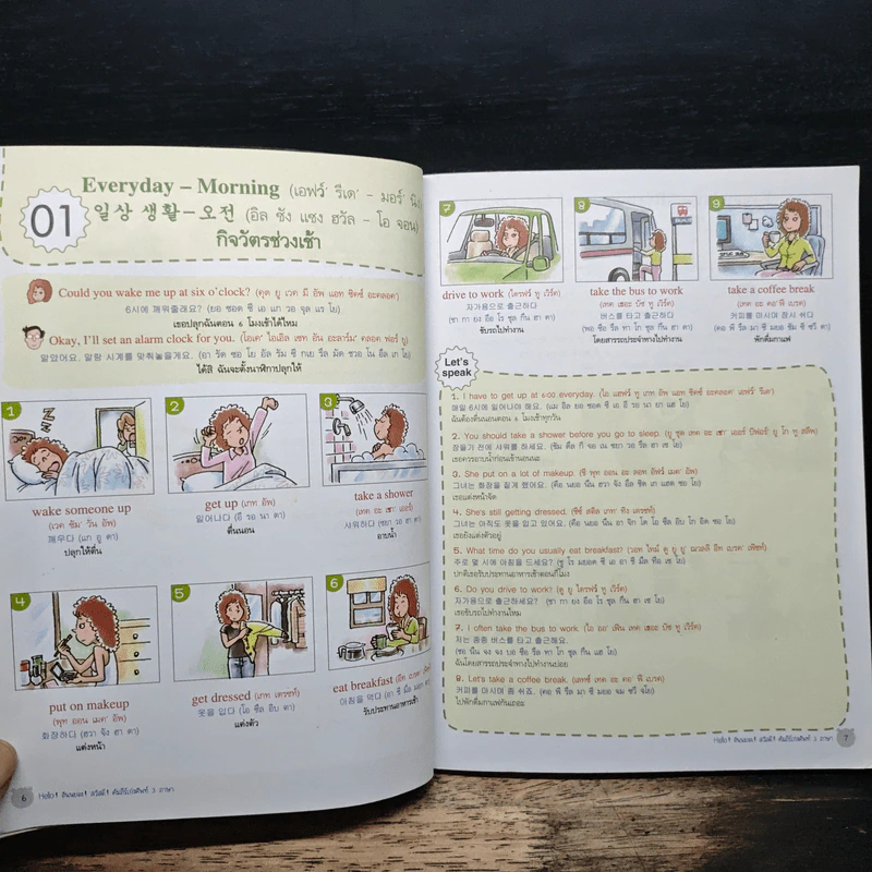 Hello! อันนยอง! สวัสดี! คัมภีร์เก่งศัพท์ 3 ภาษา รูปที่ 8