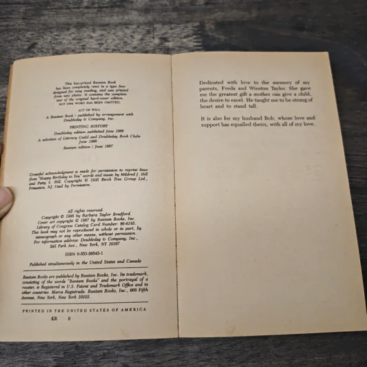 Act of Will - Barbara Taylor Bradford รูปที่ 6